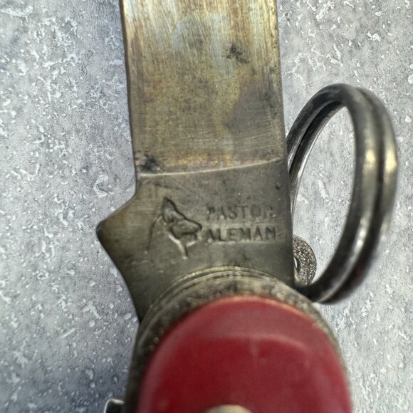 Vintage Pastor Aleman Red Camp/Utility Knife Swiss Army Knife - ULTRA RARE - Picture 7 of 10